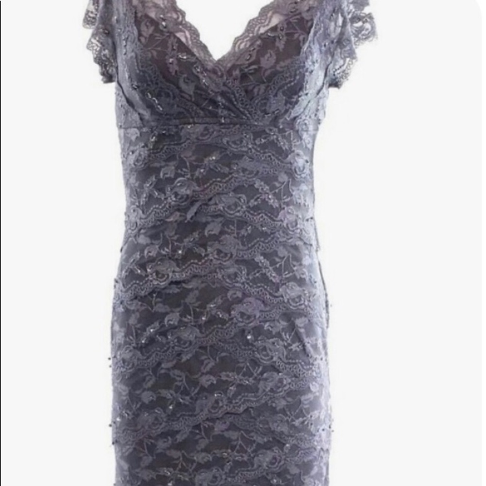 Full-length Tiered Lace Dress